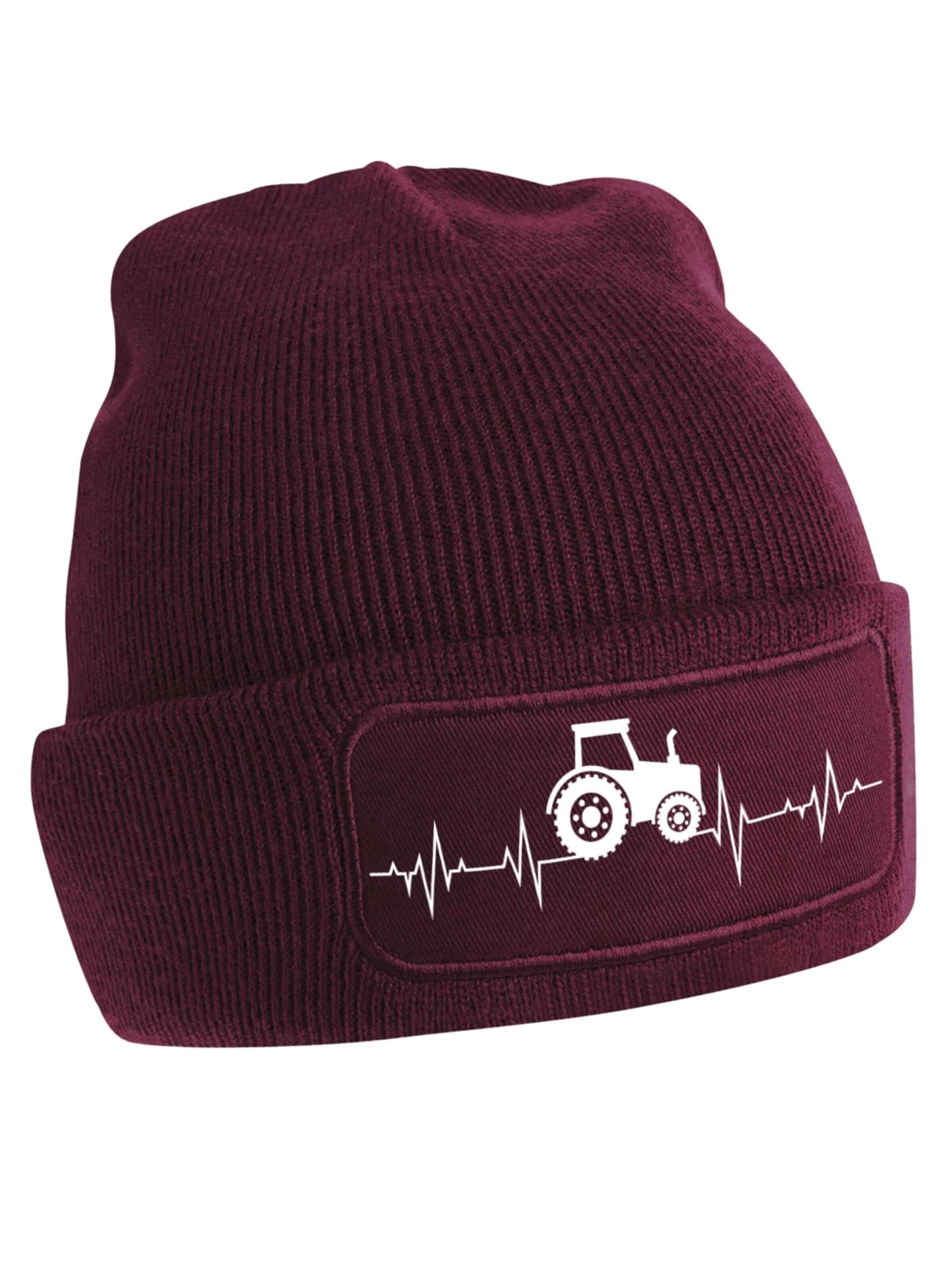 Youth Designz Beanie 'Heartbeat Traktor' in Red