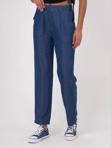 FRESHLIONS Loose fit Pants 'Pamela' in Blue: front