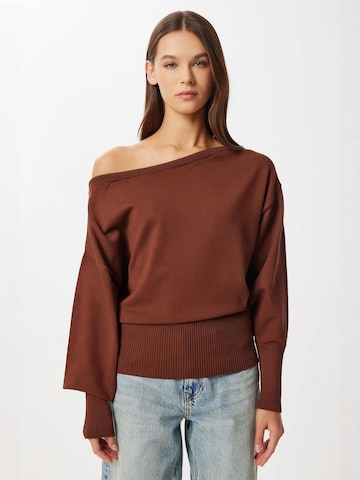 Pull-over Happiness İstanbul en marron : devant