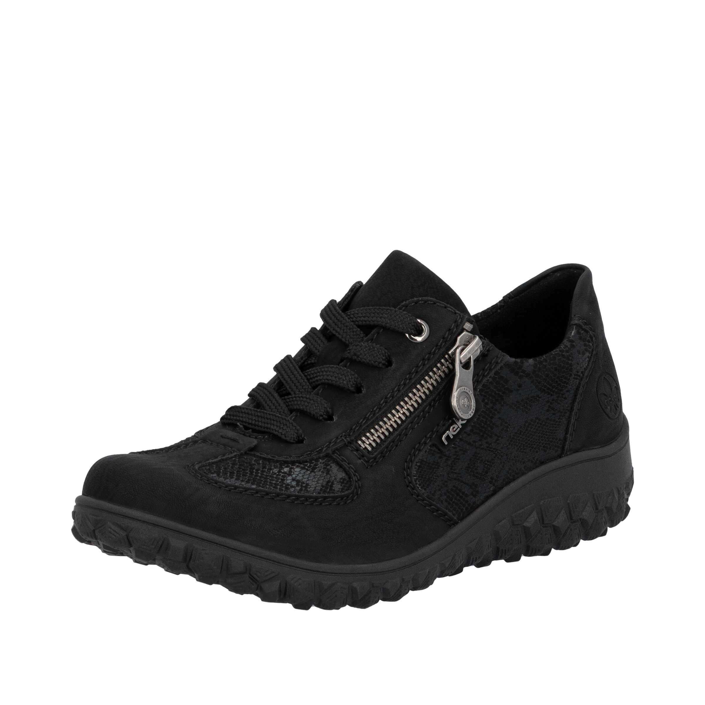 Baskets basses '59501' Rieker en noir : devant