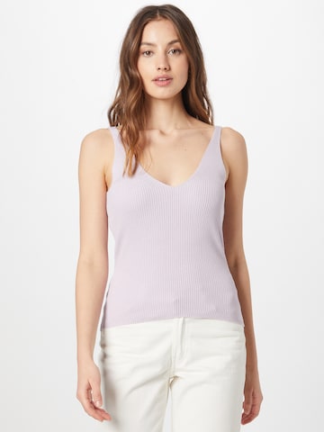 Urban Classics Knitted Top in Purple: front