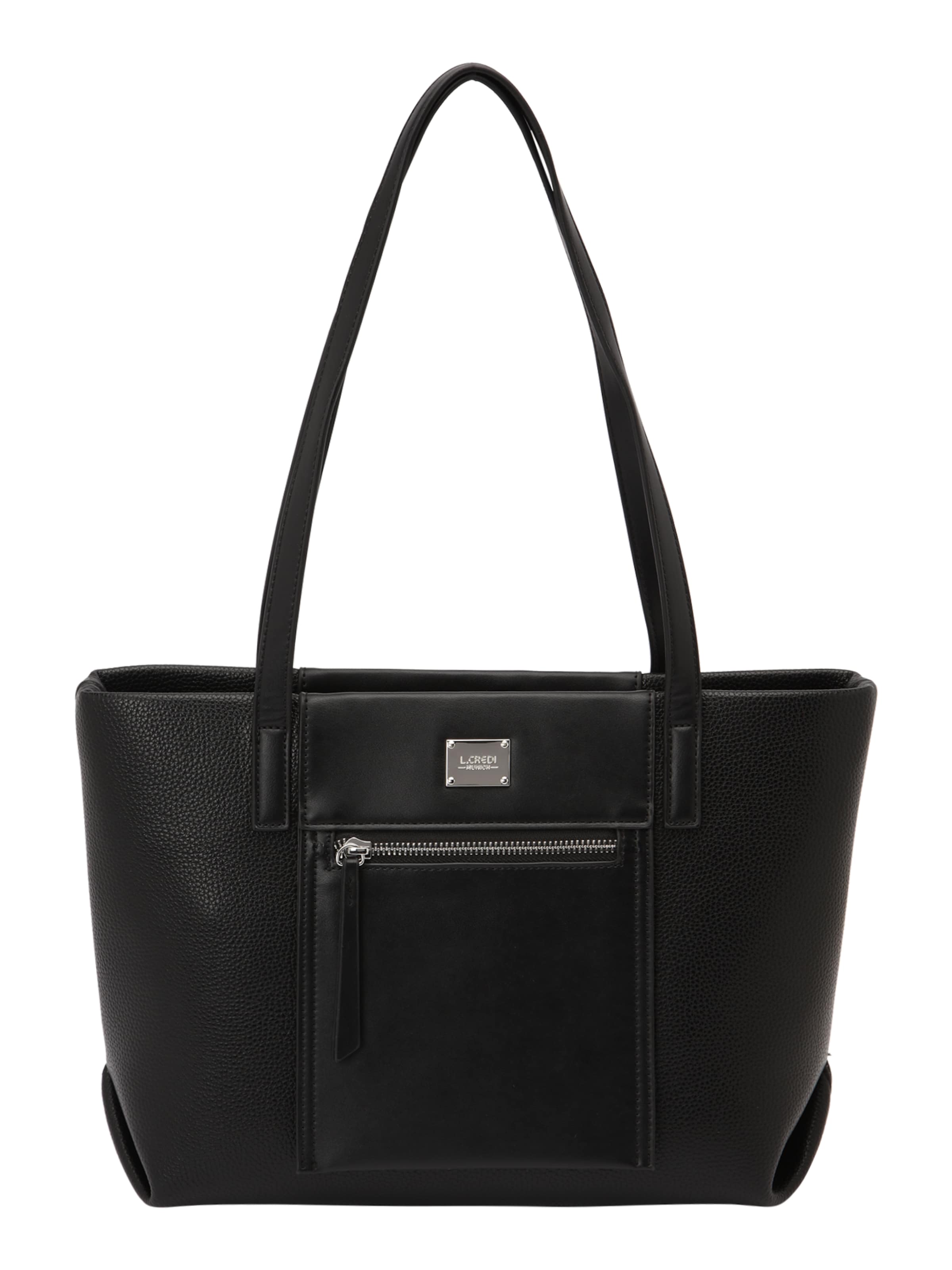 L.CREDI Schultertasche'Petronilla' in Schwarz: Vorderseite