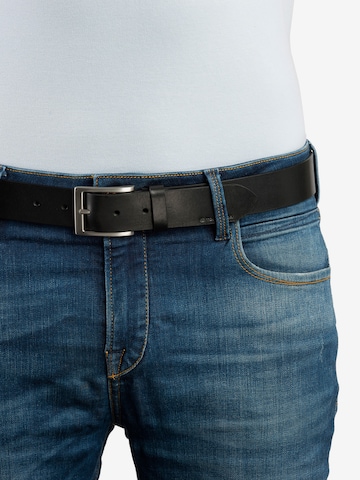 TOM TAILOR Belt 'JADEN' in Black: front