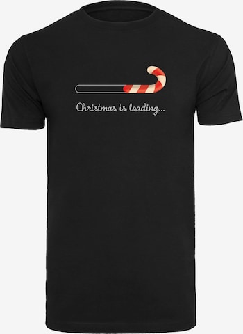 Merchcode T-Shirt 'Christmas Loading' in Schwarz: Vorderseite