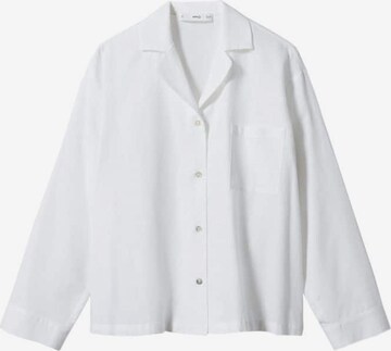 MANGO Pajama Shirt 'Marlin' in White: front