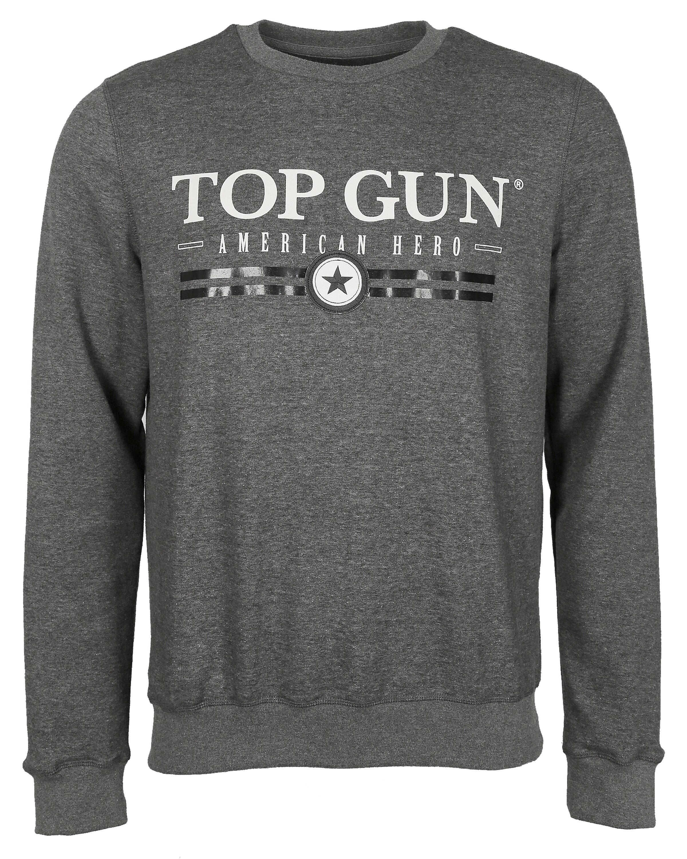 TOP GUN Sweatshirt in Grey: front