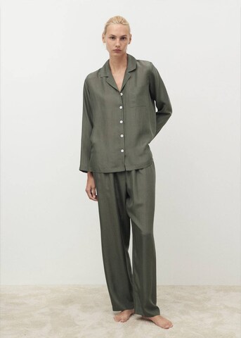 MANGO Pajama Shirt 'Habo' in Green