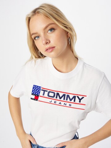 balta Tommy Jeans Marškinėliai 'MODERN SPORT'