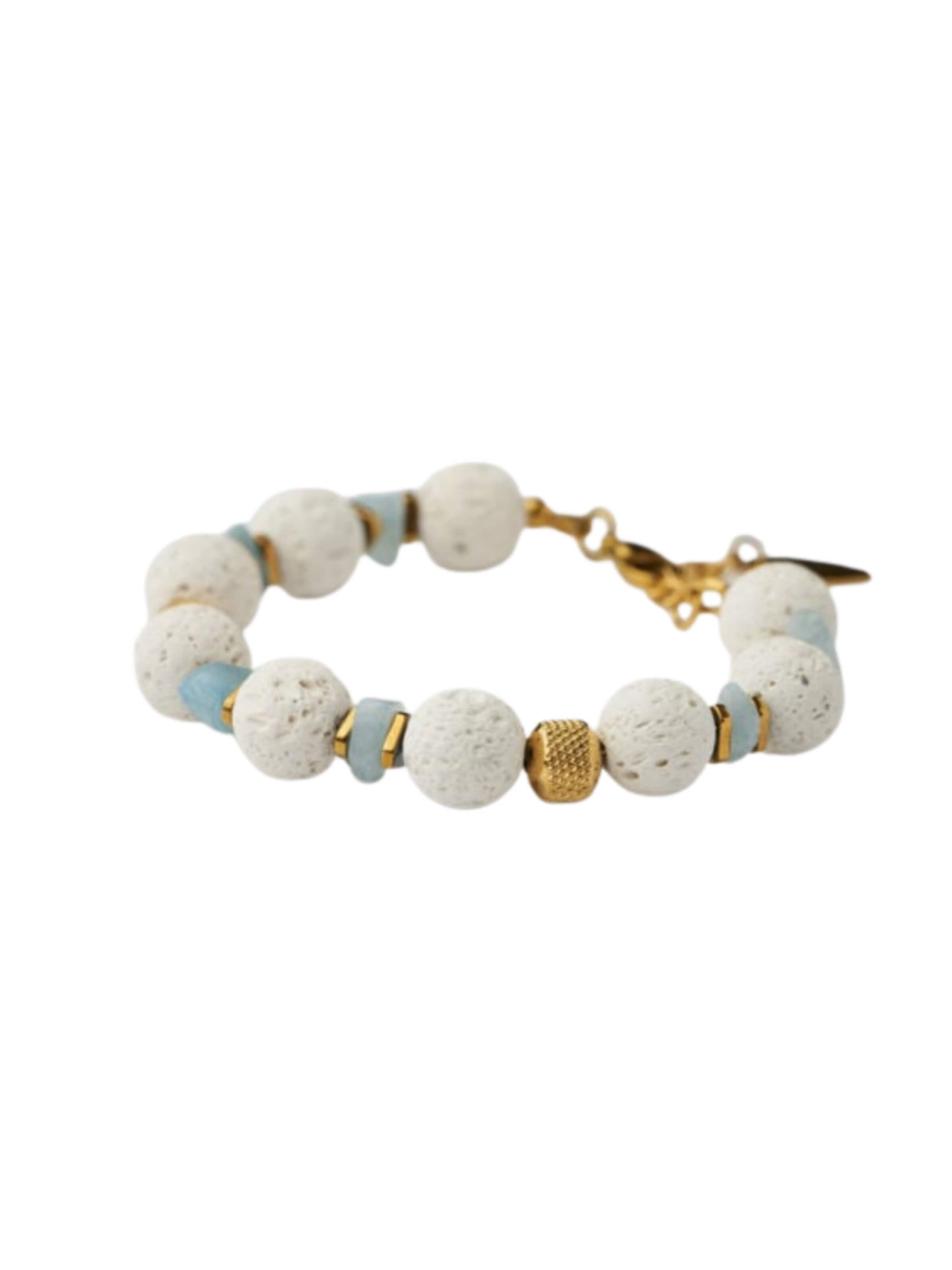 Braccialetto di THE GEM STORIES JEWELRY in bianco: frontale