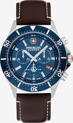 SWISS MILITARY HANOWA Analoog horloge 'FLAGSHIP X CHRONO' in Bruin: voorkant