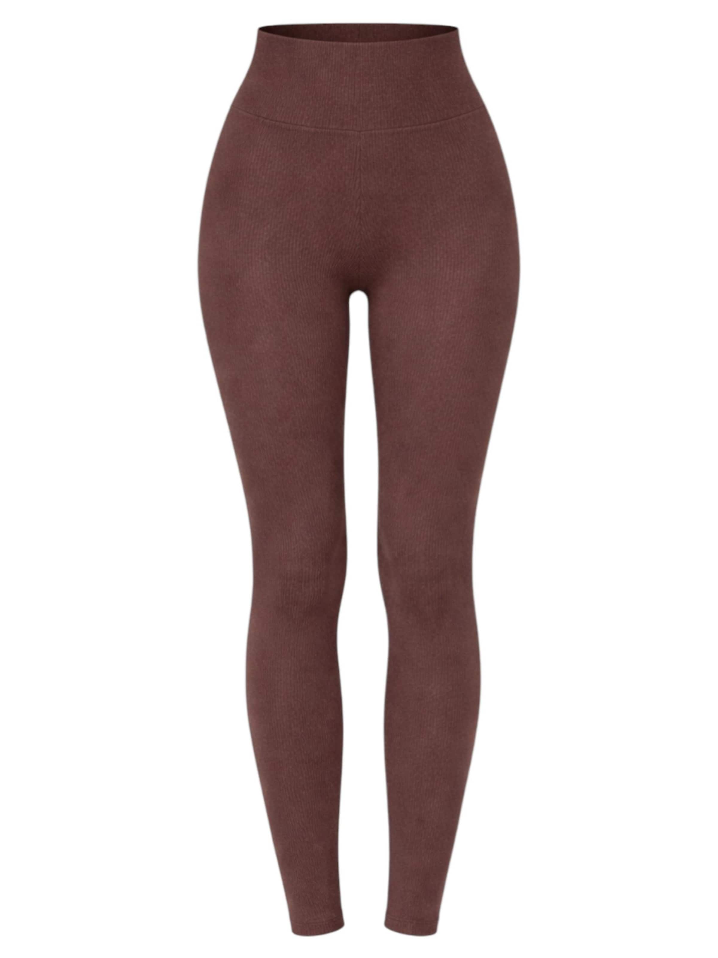 fashionshowcase Leggings 'LIVORA' i mørkebrun, Produktvisning