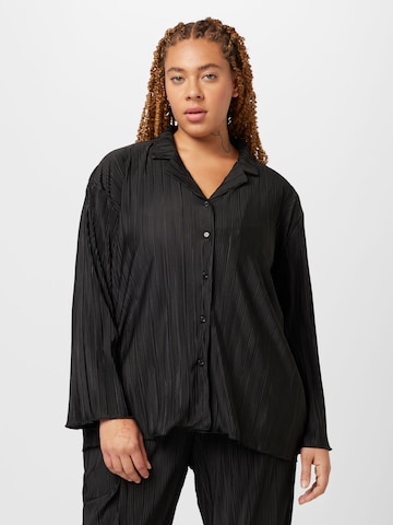 Chemisier 'ELLIE' Selected Femme Curve en noir : devant