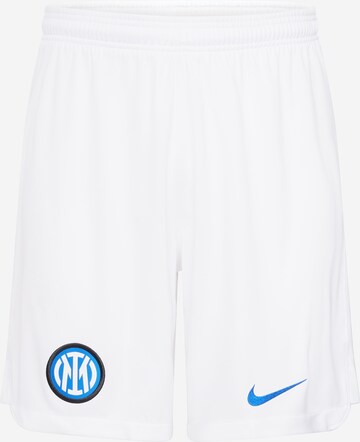 NIKE Regular Workout Pants 'INTER' in White: front