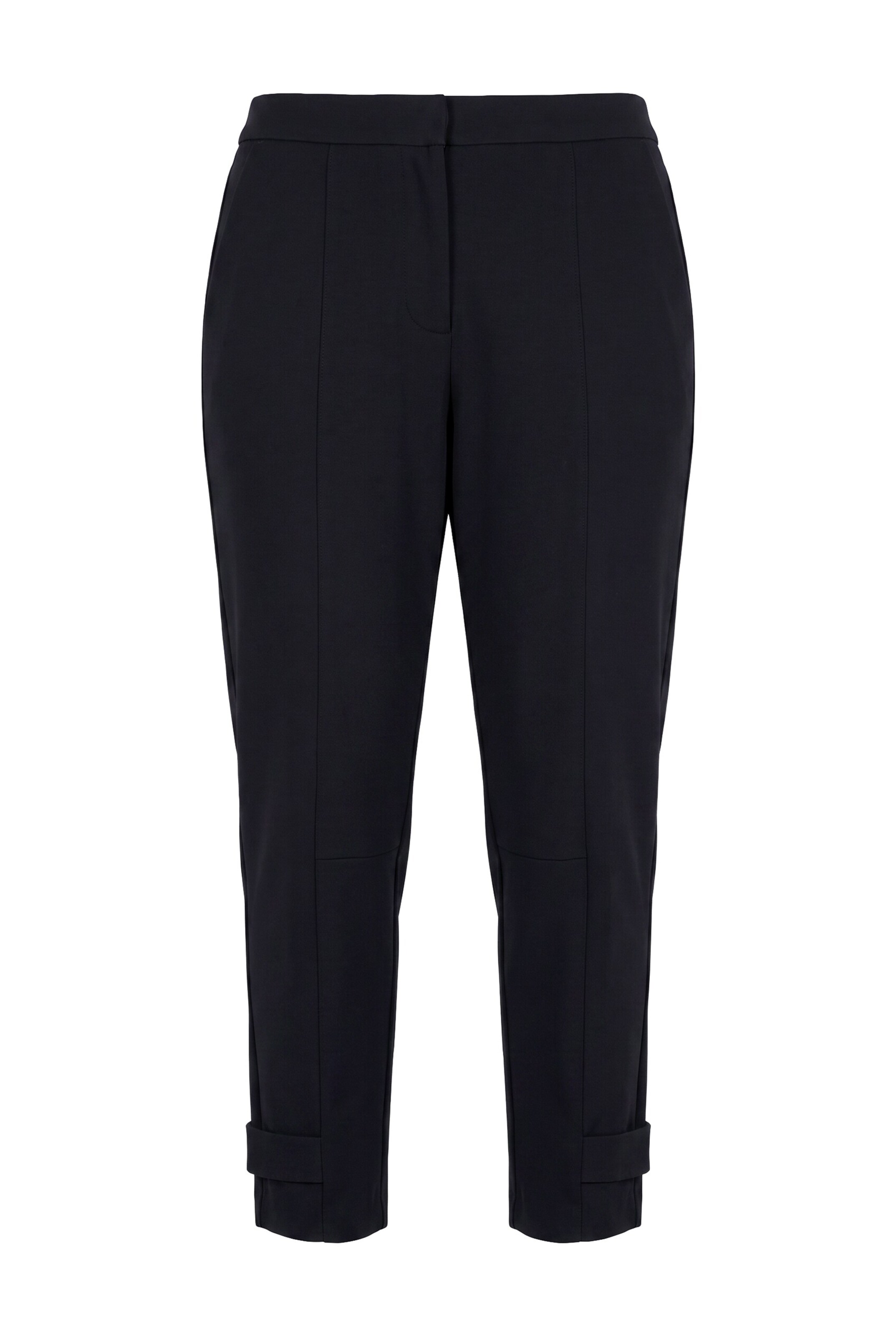 Ulla Popken Tapered Broek in Zwart: voorkant