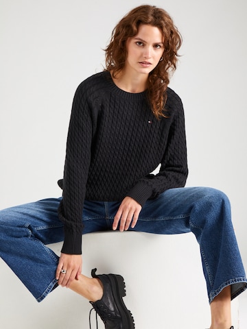 TOMMY HILFIGER Pullover in Schwarz