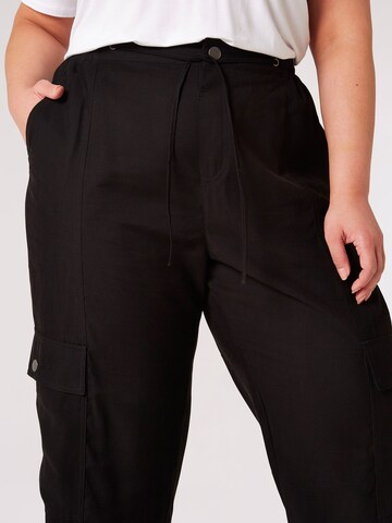 Wide Leg Pantalon cargo Apricot en noir