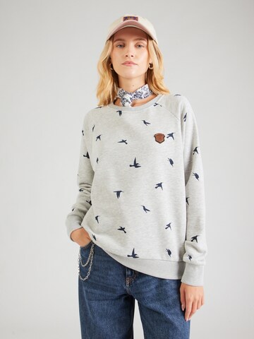 naketano Sweatshirt 'Krokettenhorst' in Grijs: voorkant