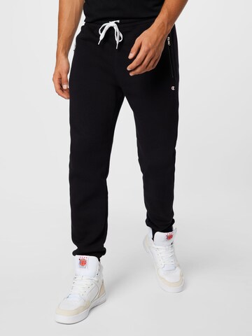 Regular Pantaloni de la Champion Authentic Athletic Apparel pe negru: față