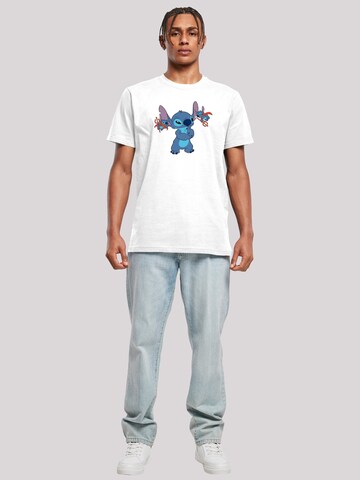 T-Shirt 'Disney Lilo And Stitch Little Devils' F4NT4STIC en blanc