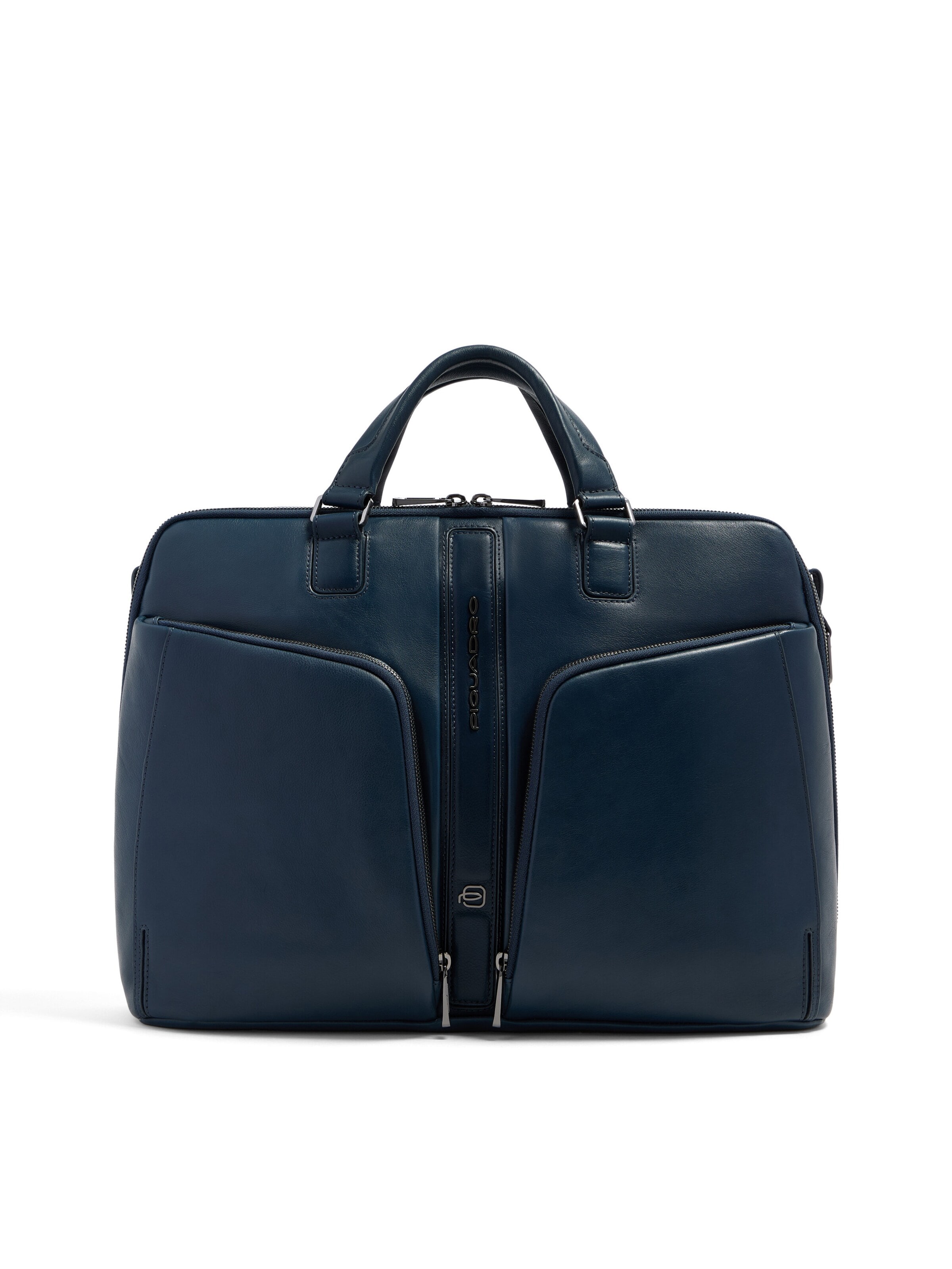 Sac d’ordinateur portable Piquadro en bleu : devant
