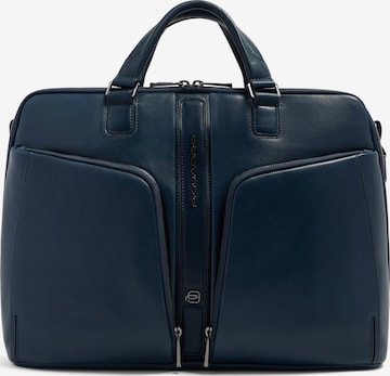Sac d’ordinateur portable Piquadro en bleu : devant