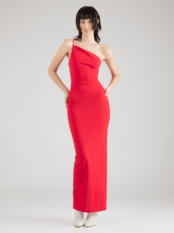 WAL G. فستان سهرة 'HARLEY' بلون أحمر: الأمام