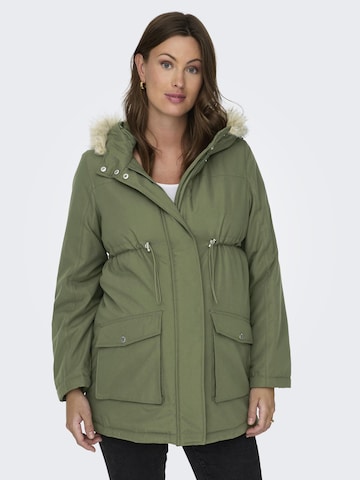 Only Maternity - Parka de inverno 'LUCIA' em verde: frente