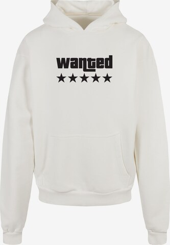 Merchcode Sweatshirt 'Wanted' in Weiß: predná strana