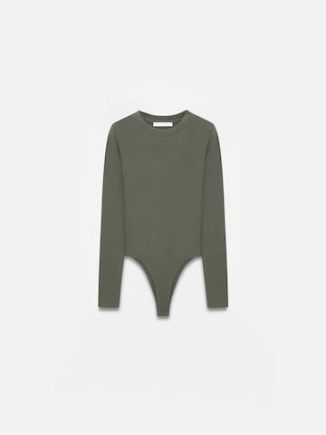 Dilvin - Blusa body em verde: frente