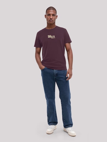 F4NT4STIC T-Shirt 'Smiley Beige' in Braun