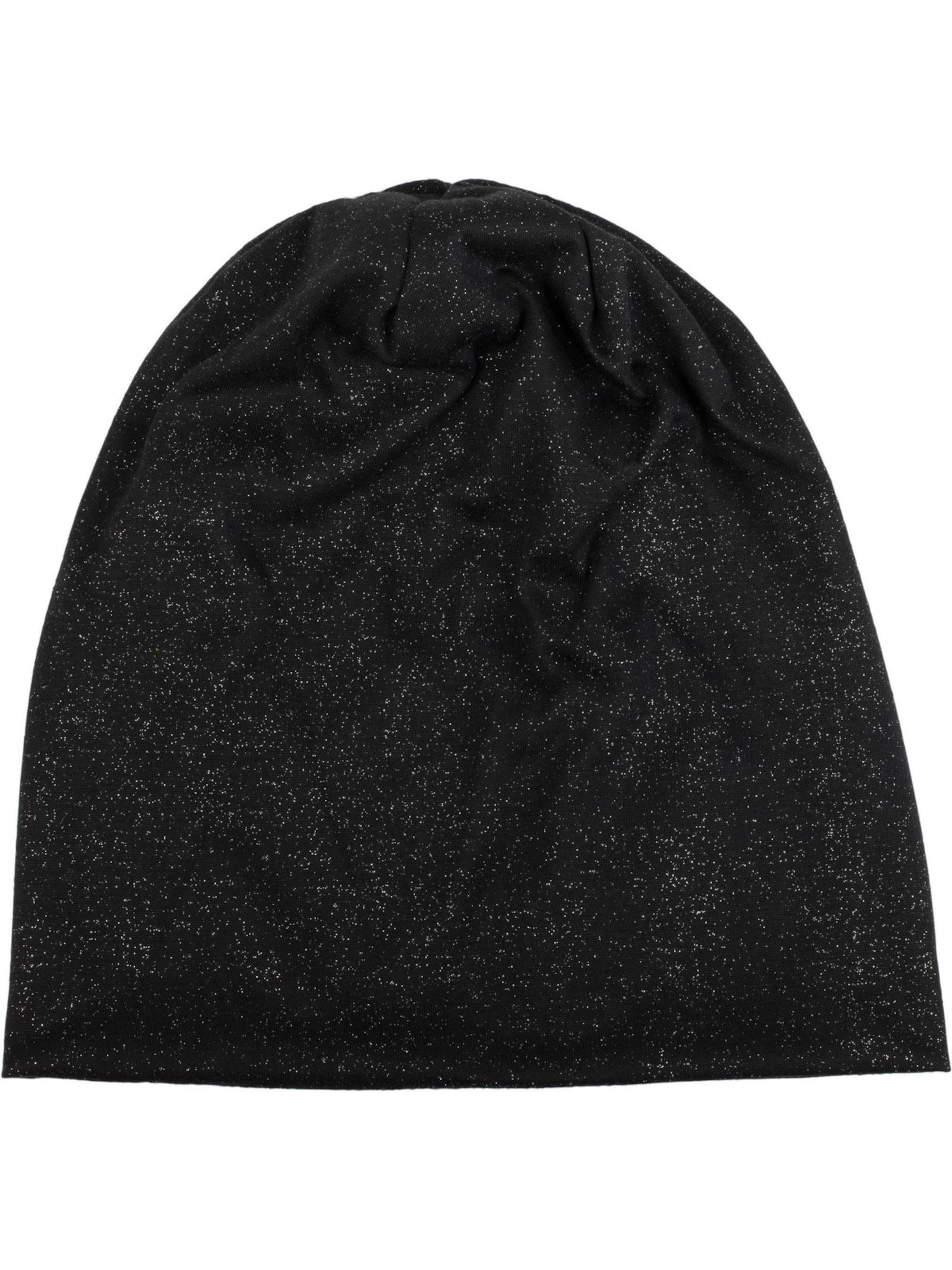 styleBREAKER Mütze 'Beanie mit All Over Glitzer'‌‌ in Schwarz