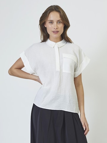 Chemisier 'AlisaCC' co'couture en blanc : devant