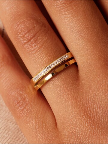 Lucardi Ring in Goud: voorkant