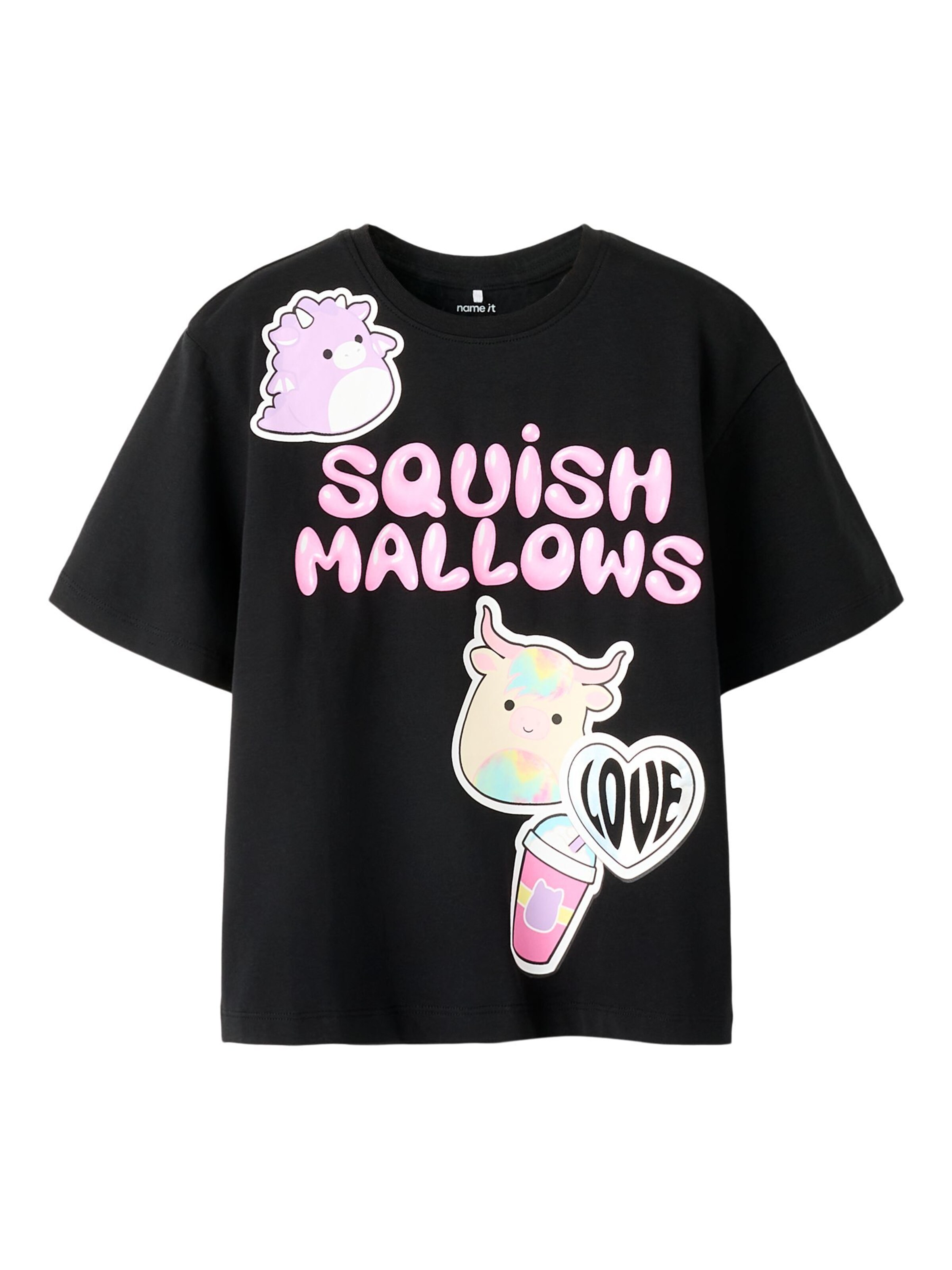 NAME IT - Camiseta 'Squishmallows' en negro: frente
