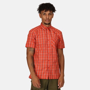 REGATTA Regular fit Athletic Button Up Shirt 'Kalambo VII' in Orange: front