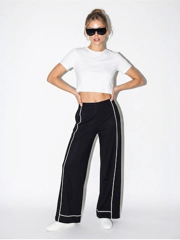 Wide Leg Pantalon Bianco Lucci en noir