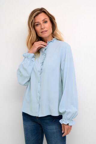 Cream Blouse 'Venea' in Blue: front