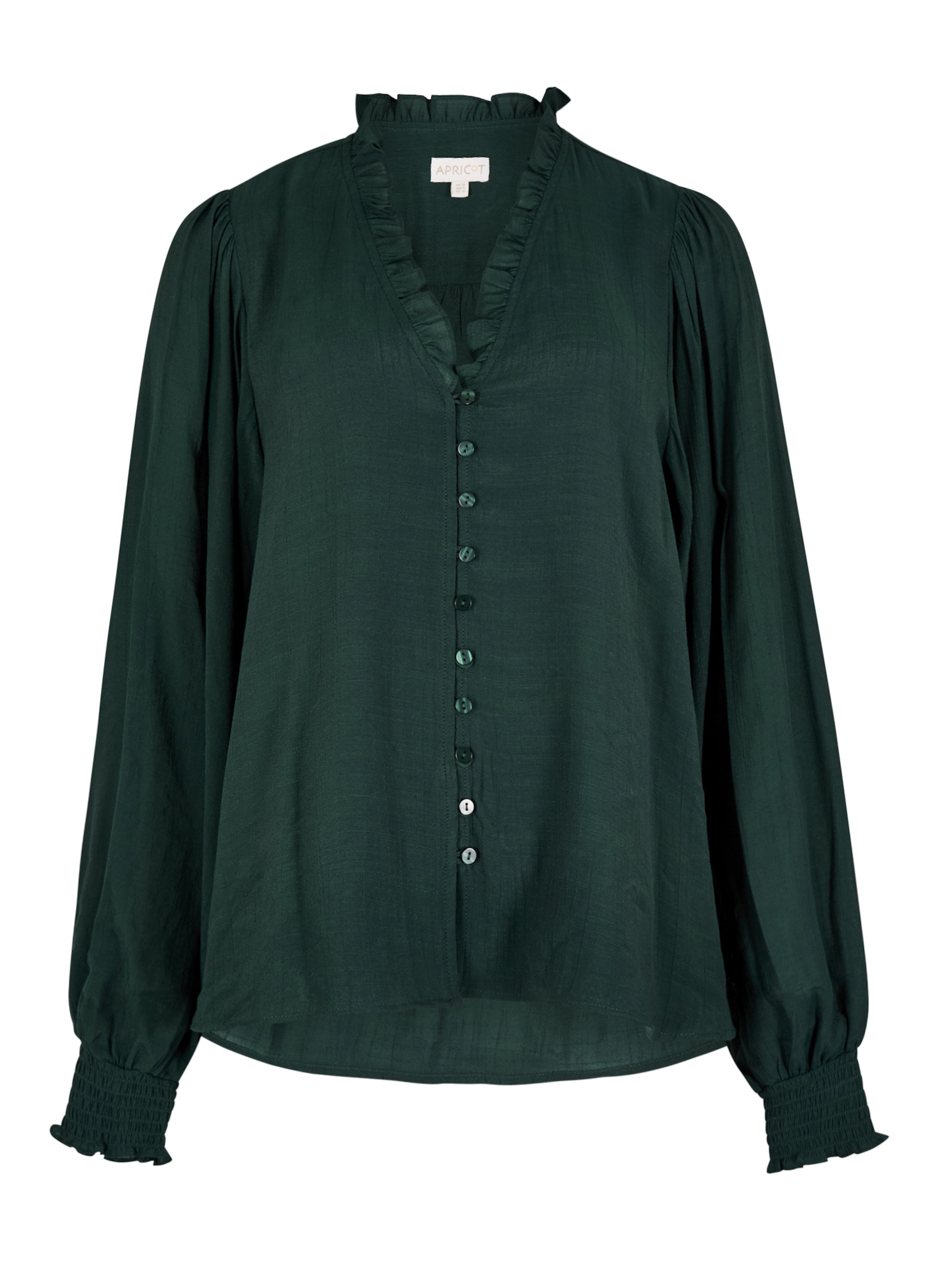 Apricot Blouse in Groen: voorkant