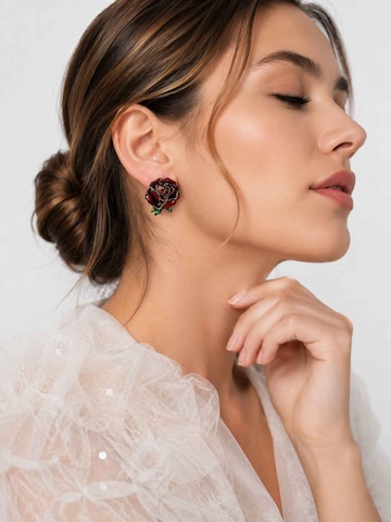 RteRmeNaušnice 'Rose Enamel Flower Earrings' - crvena boja