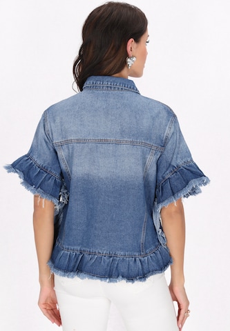 Veste mi-saison faina en bleu