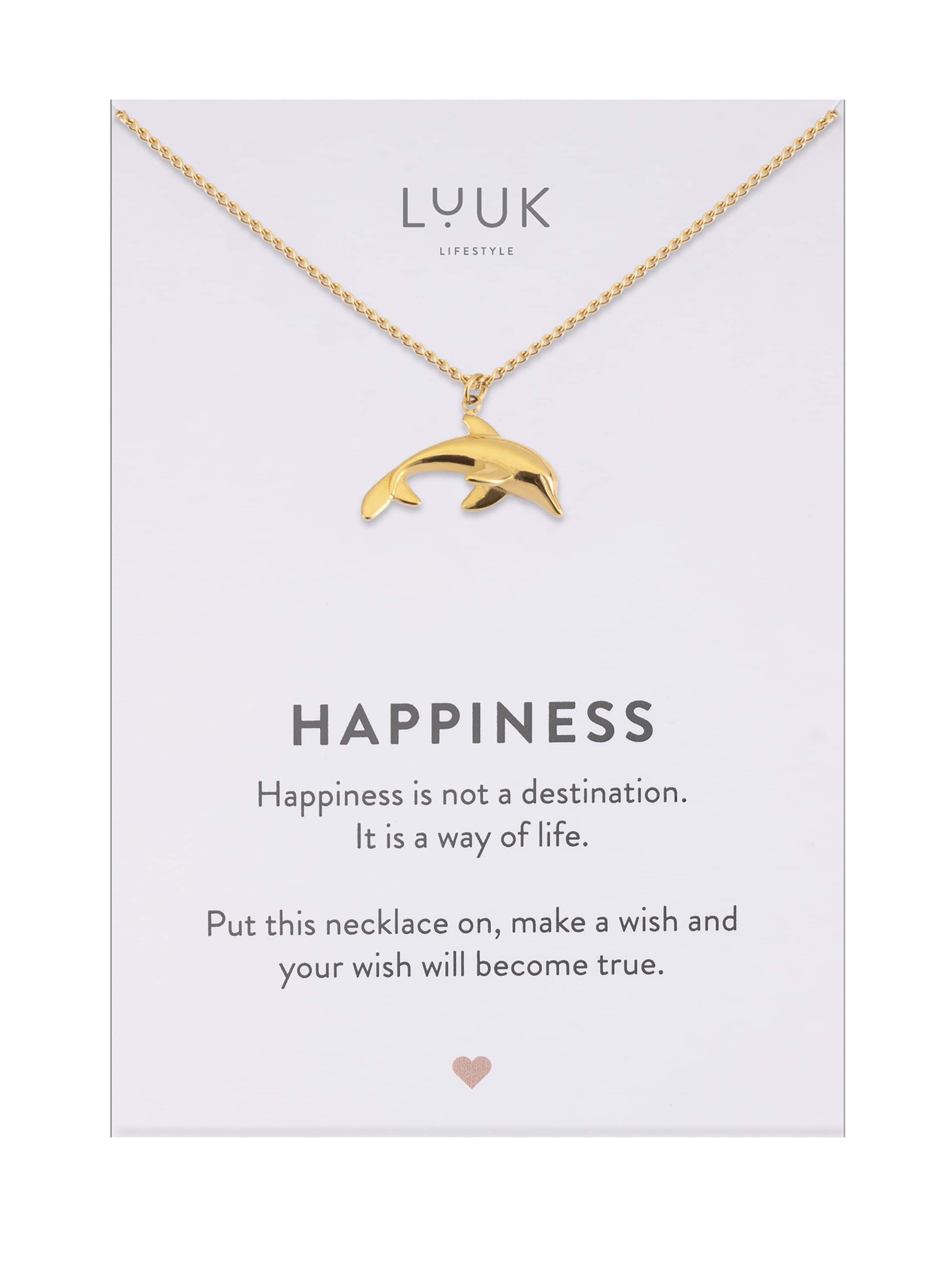 LUUK LIFESTYLE Necklace 'LUUK LIFESTYLE Halskette "Delfin"' in Gold: front
