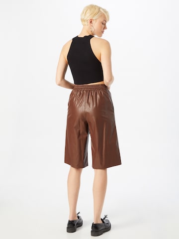 Wide Leg Pantalon Sisley en marron