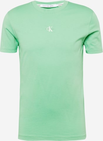T-Shirt Calvin Klein Jeans en vert : devant