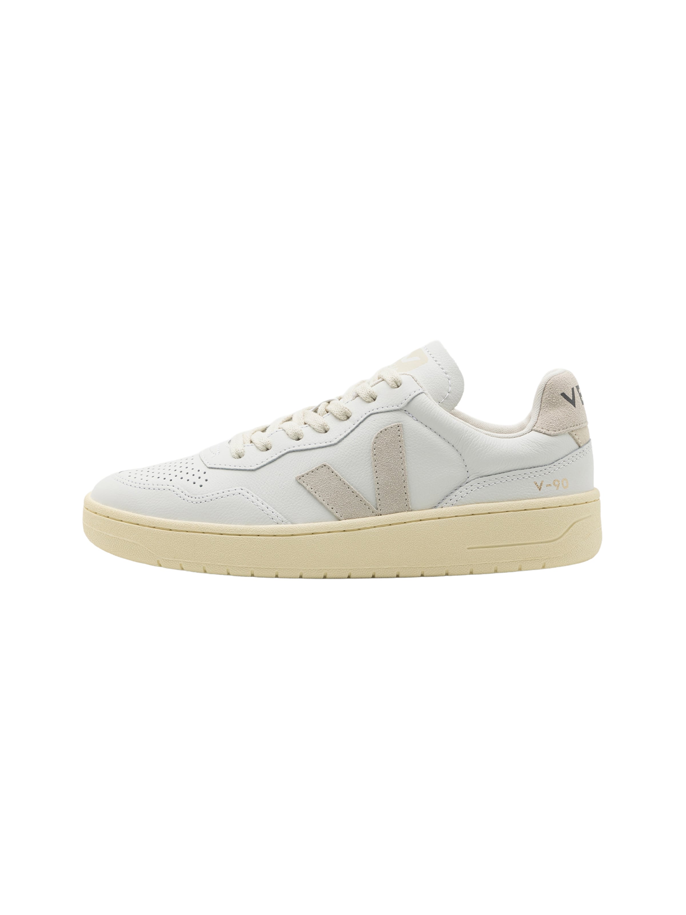 Baskets basses 'V-90' Veja en blanc : devant