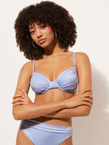 CALZEDONIA Balconette SHINY SATIN in Blau