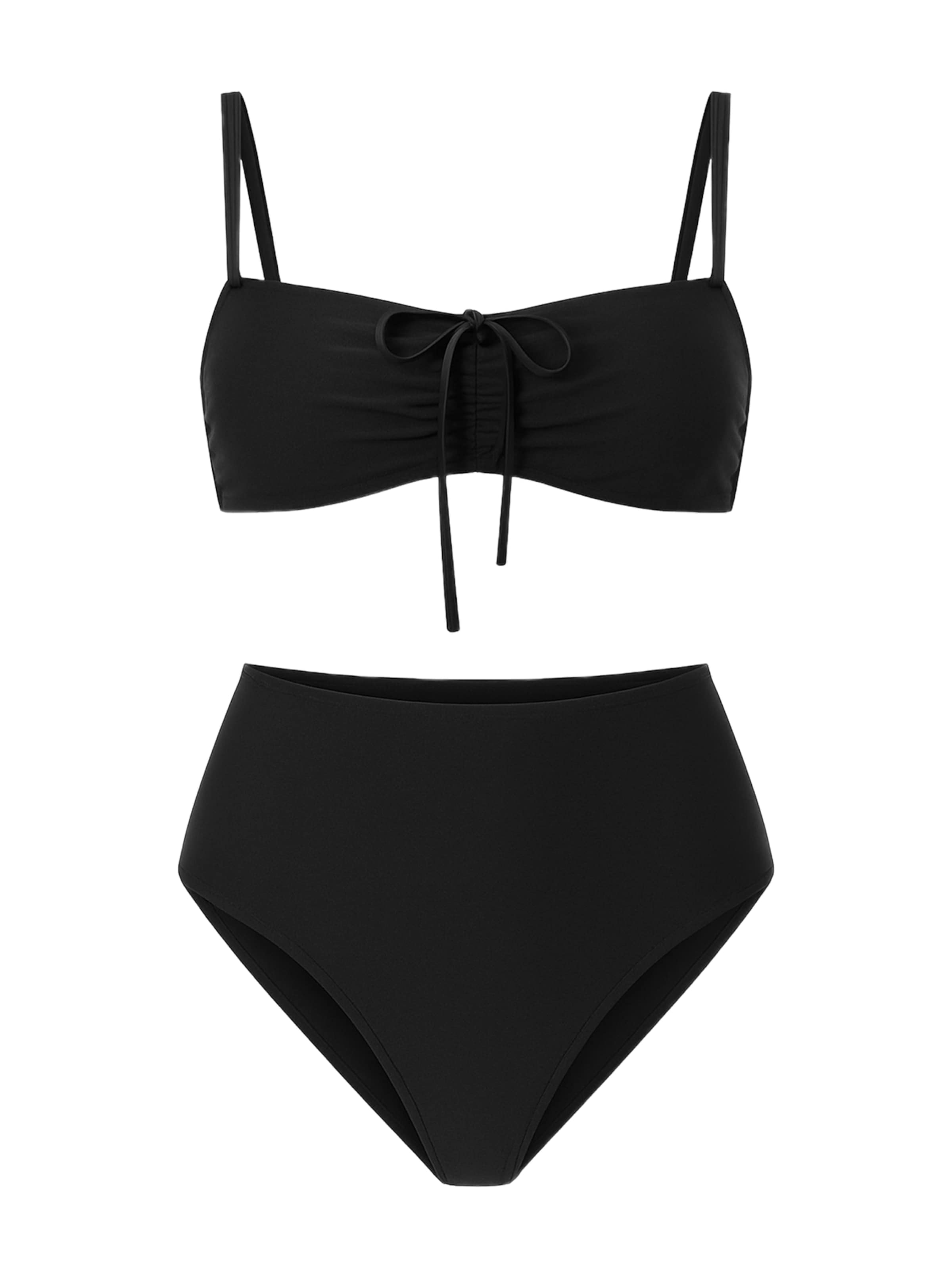 C&City Bustier Bikini in Zwart: voorkant