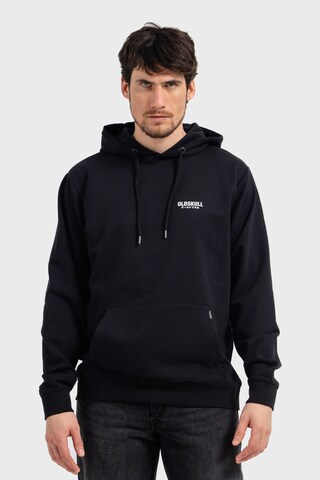 Oldskull Sweatshirt 'Tokyo Skyline Manga Graphic' in Black: front