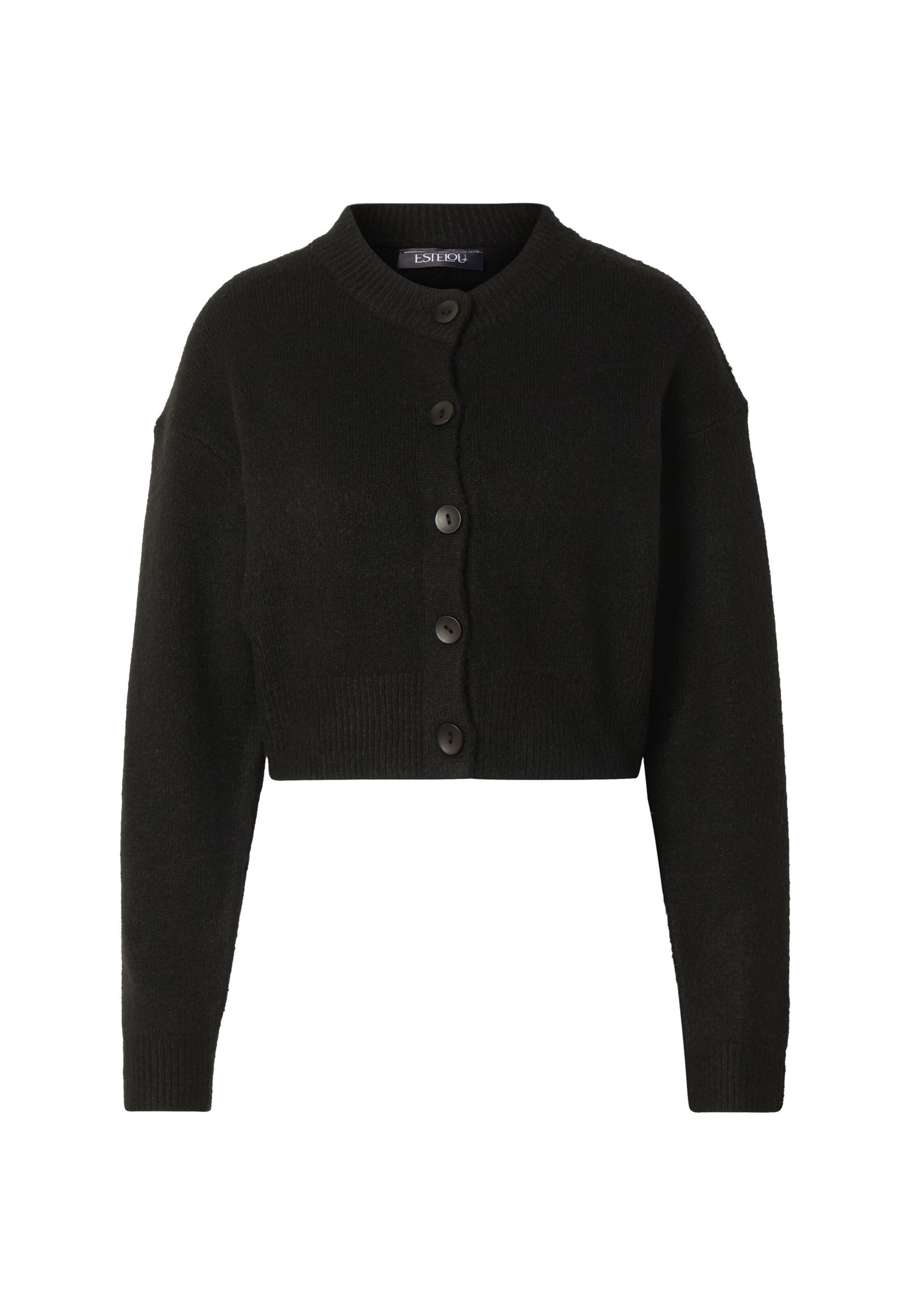 Estelou Knit Cardigan in Black: front