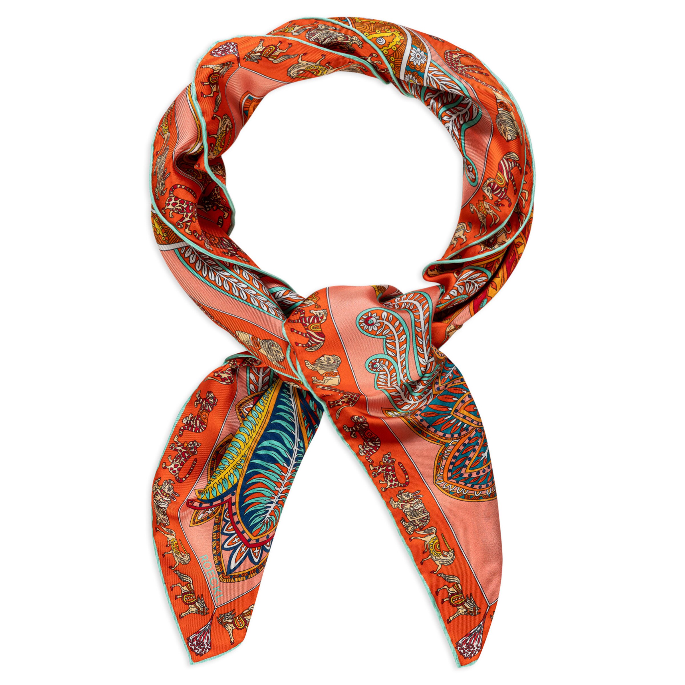 Foulard 'VIBRANT PAISLEY' di Roeckl in colori misti