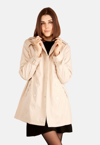 TOOche Tussenmantel in Beige: voorkant